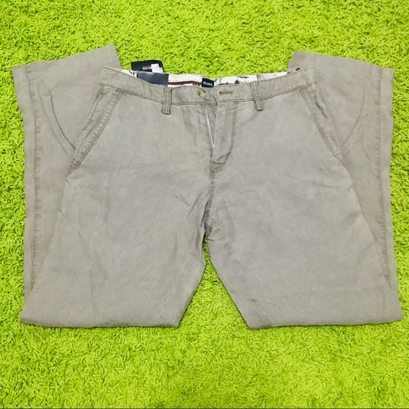 Hugo Boss Pants Boss By Hugo Boss Mens Grey Linen Pants Poshmark